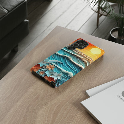 Tropical Sunset Paper Art Ocean – Samsung Galaxy Series Case