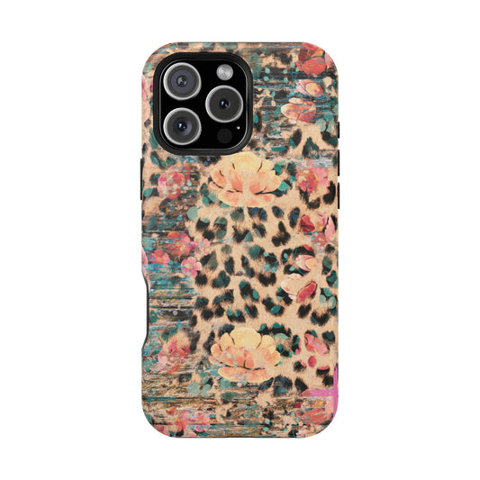 Rustic Floral Leopard - MagSafe iPhone Series Case