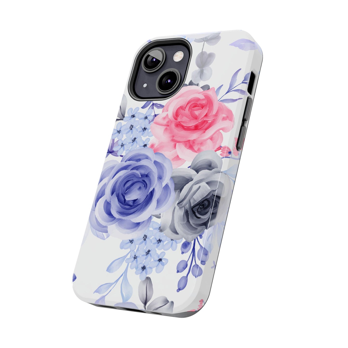 Elegant Blue Floral Watercolor Design – iPhone Case