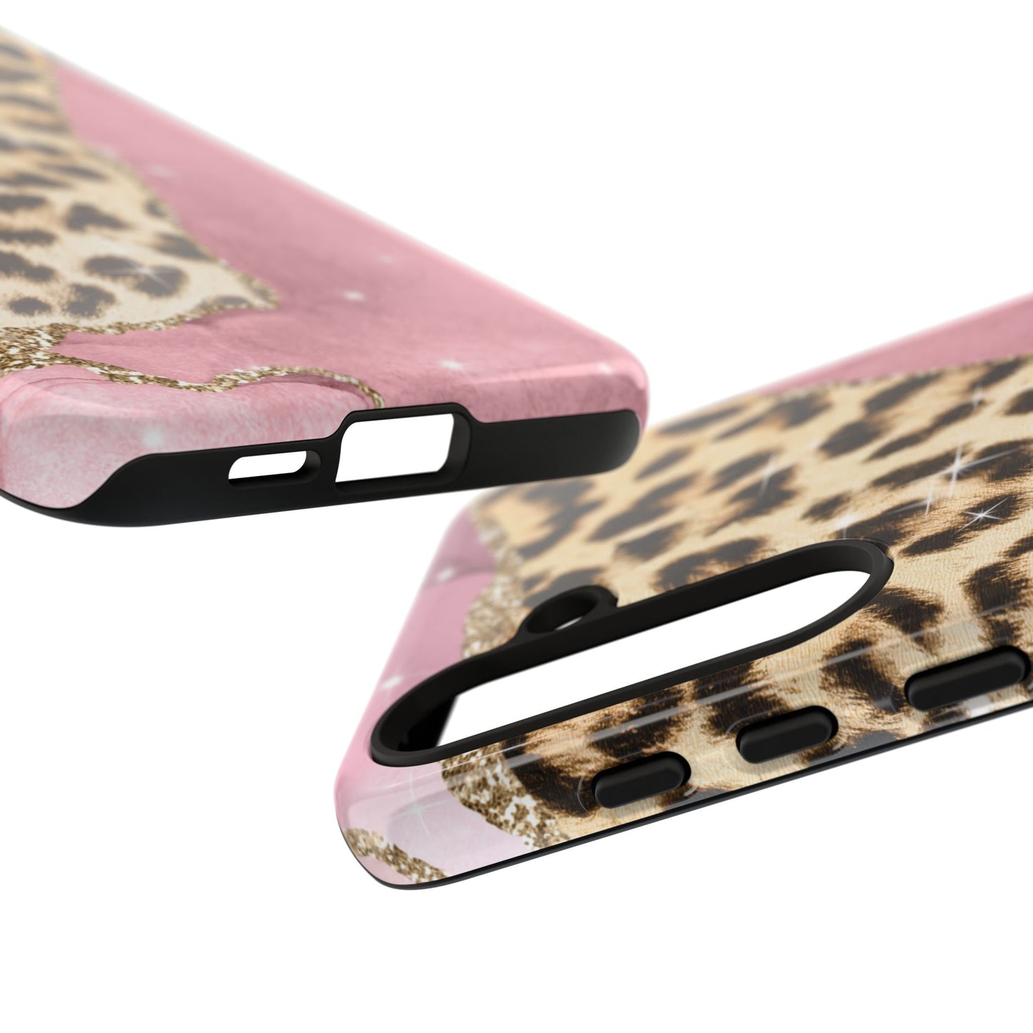 Pink Glam Leopard - Samsung Galaxy Series Case with Glitter Accents