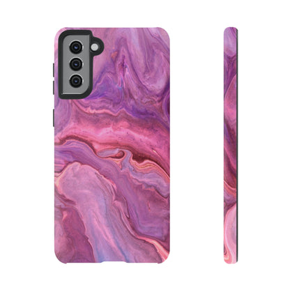 Lavender Dreamscape – Samsung Galaxy Case with Purple & Pink Marble Art