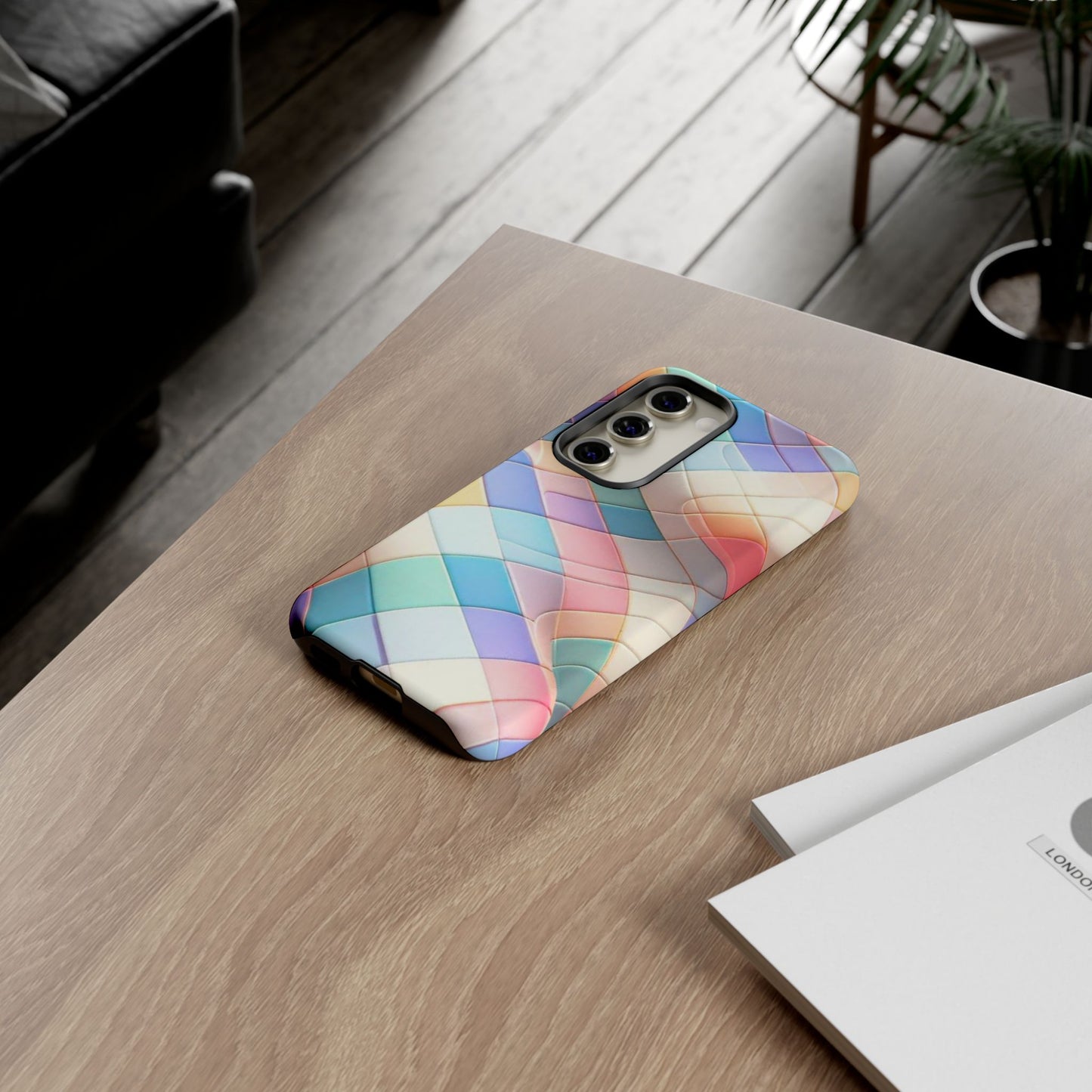 Pastel Prism Plaid iPhone Case