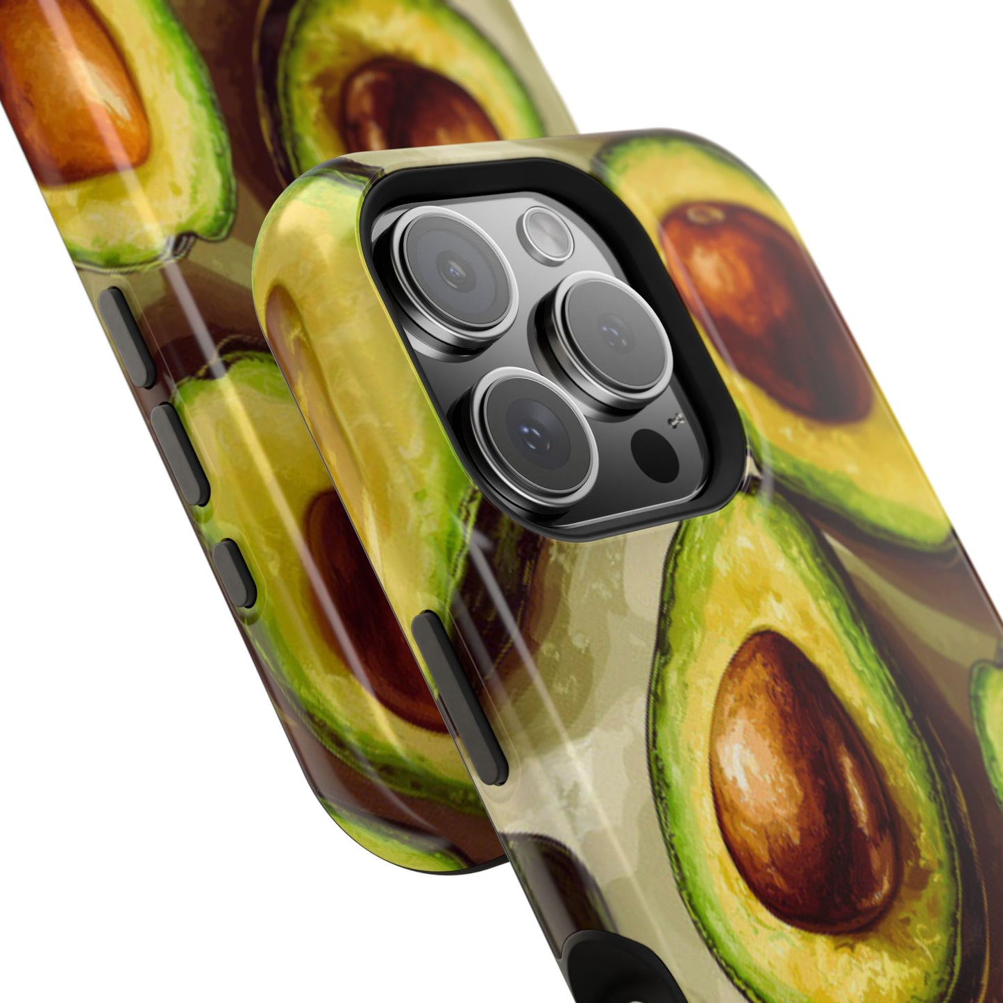 Realistic Avocado MagSafe iPhone Case – Detailed Green Fruit Design, Shockproof Protection