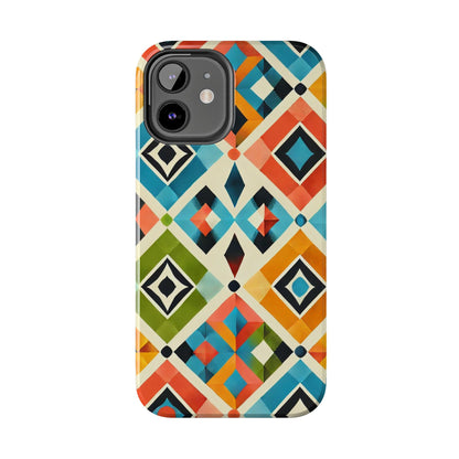 Harlequin Geometric iPhone Case - Vibrant Abstract Protective Cover