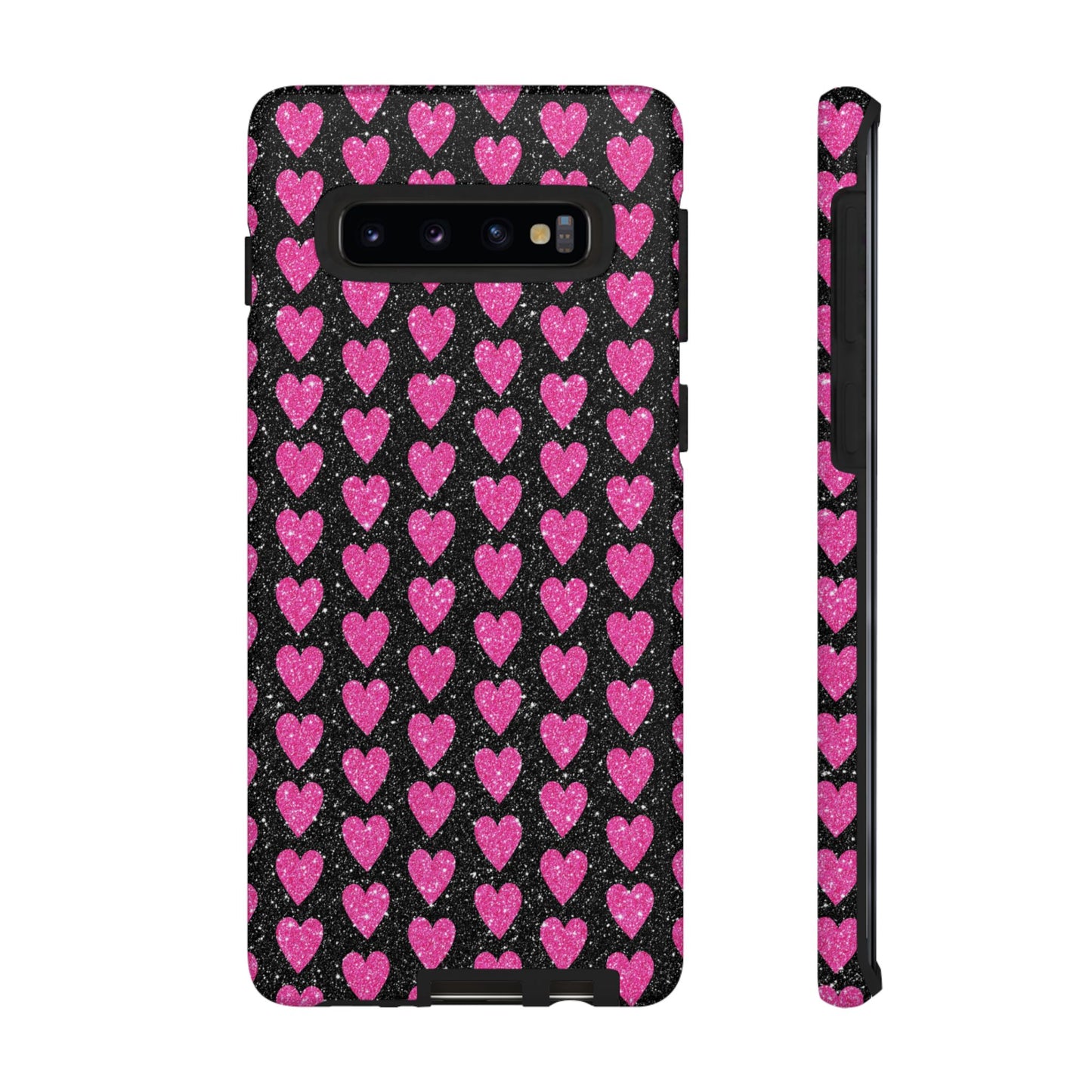 Glitter Pink Hearts Samsung Galaxy Case