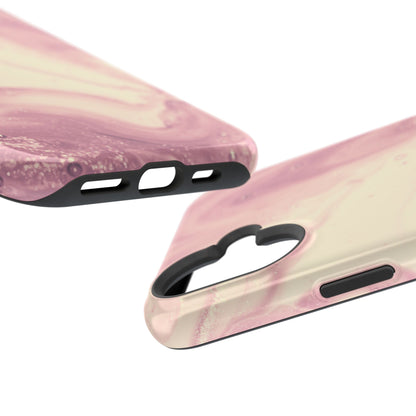 Blush Marble Glow – MagSafe Case with Pink & Rose Gold Marble Design