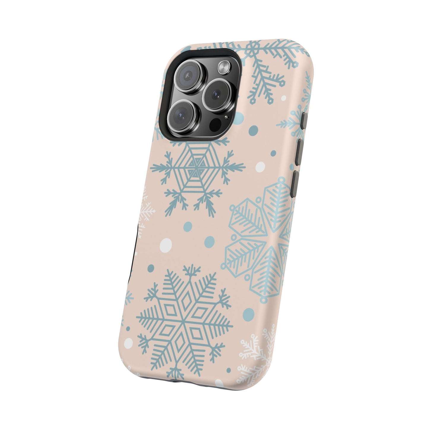 Winter Snowflakes MagSafe iPhone Case – Shockproof, Smooth Matte Finish, Dual-Layer Protection