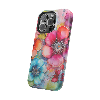 Vibrant Watercolor Floral Garden - MagSafe iPhone Series Case