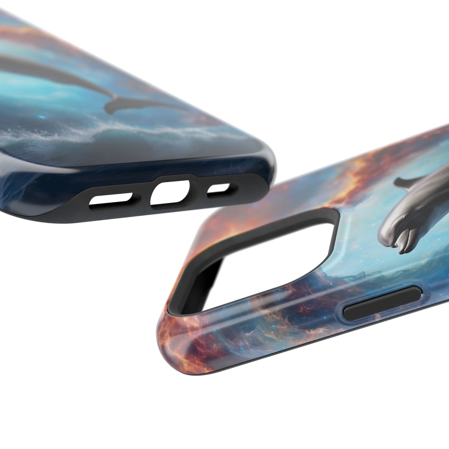 Cosmic Dolphin Space Vibes - MagSafe-Compatible Case