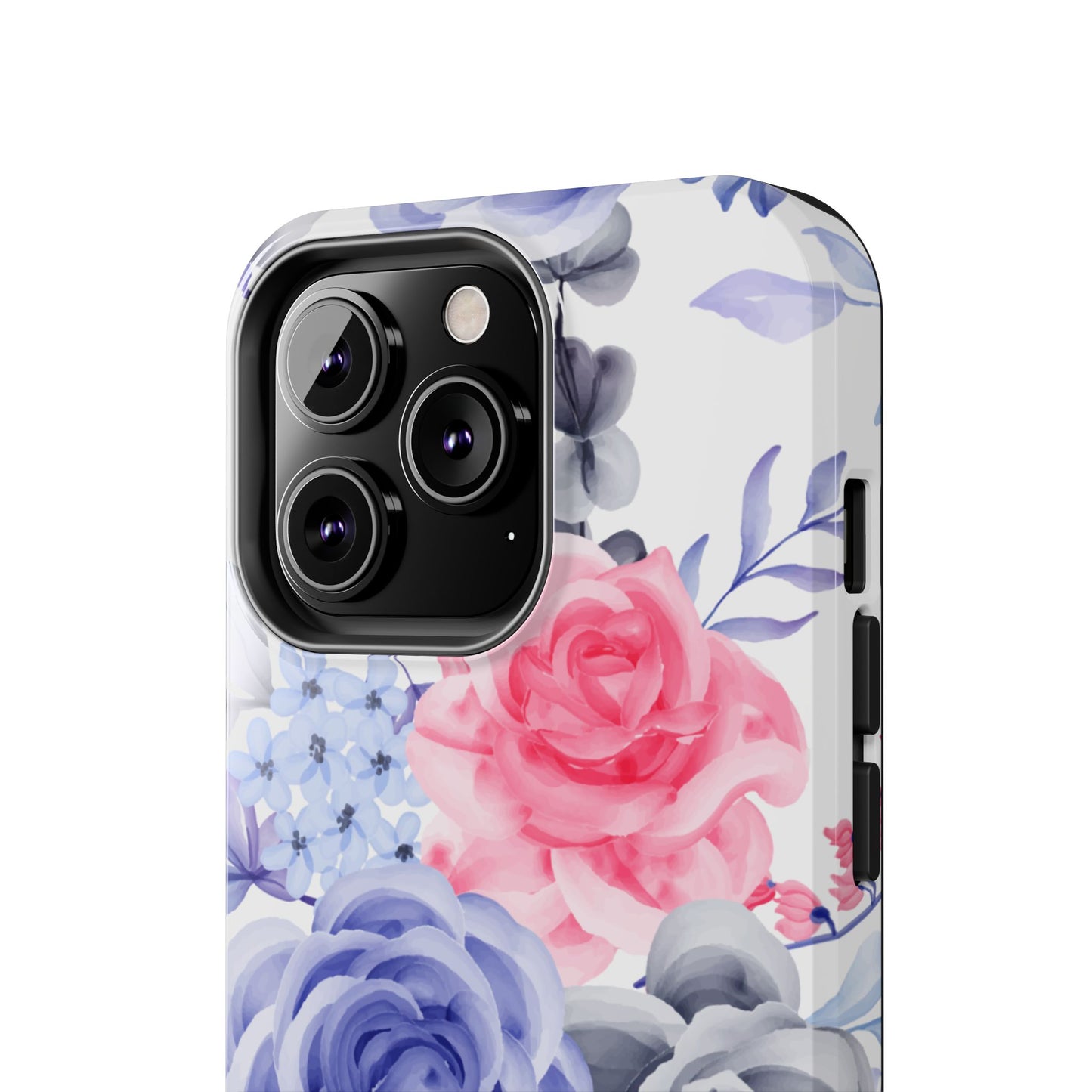 Elegant Blue Floral Watercolor Design – iPhone Case