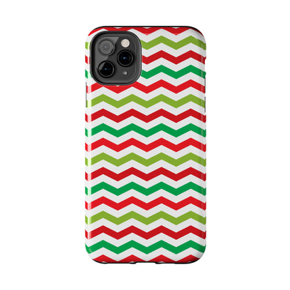 Vibrant Fiesta Chevron – Yellow Green, Green & Red Geometric Case