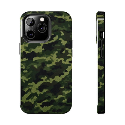 Dark Green Camouflage – iPhone Case, Rugged and Slim Design