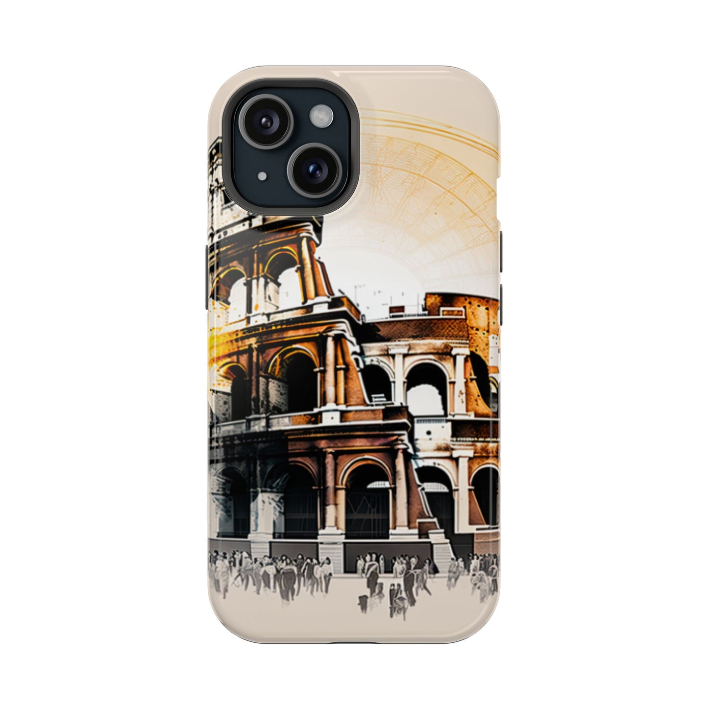 Rome Colosseum MagSafe iPhone Case - Italian Landmark with Wireless Charging Compatibility