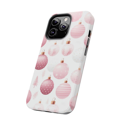 iPhone Case: Merry in Pink – Christmas Balls