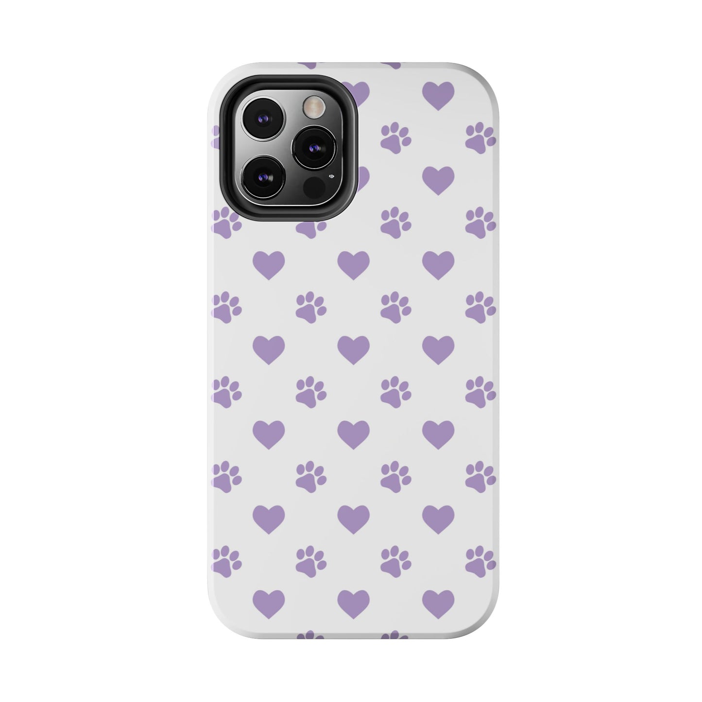 Paw Prints & Hearts – Cute and Durable iPhone Case for Animal Lovers