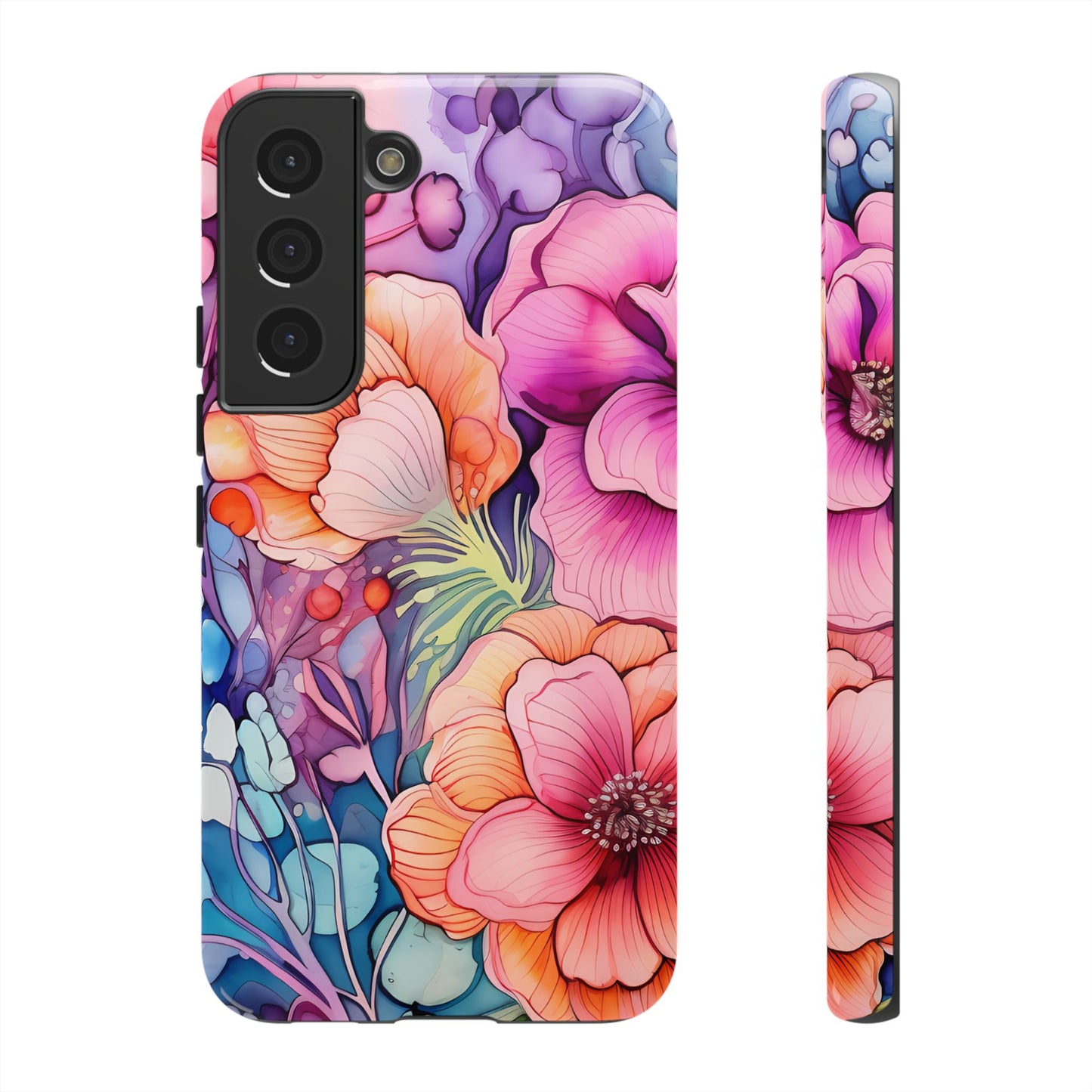 Bright Watercolor Floral Splash iPhone Series Case – Bold Artistic Design