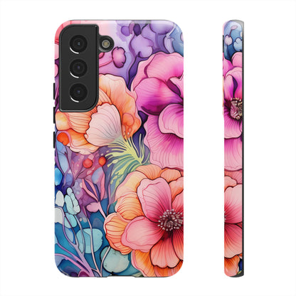 Bright Watercolor Floral Splash iPhone Series Case – Bold Artistic Design