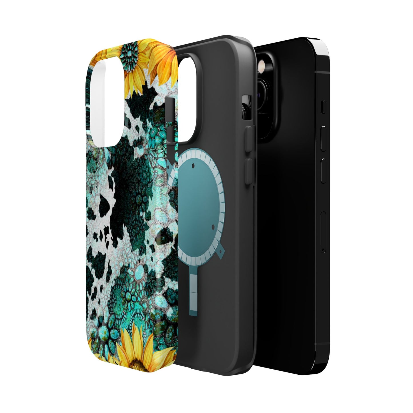 Boho Turquoise Sunflower Lace - MagSafe iPhone Series Case