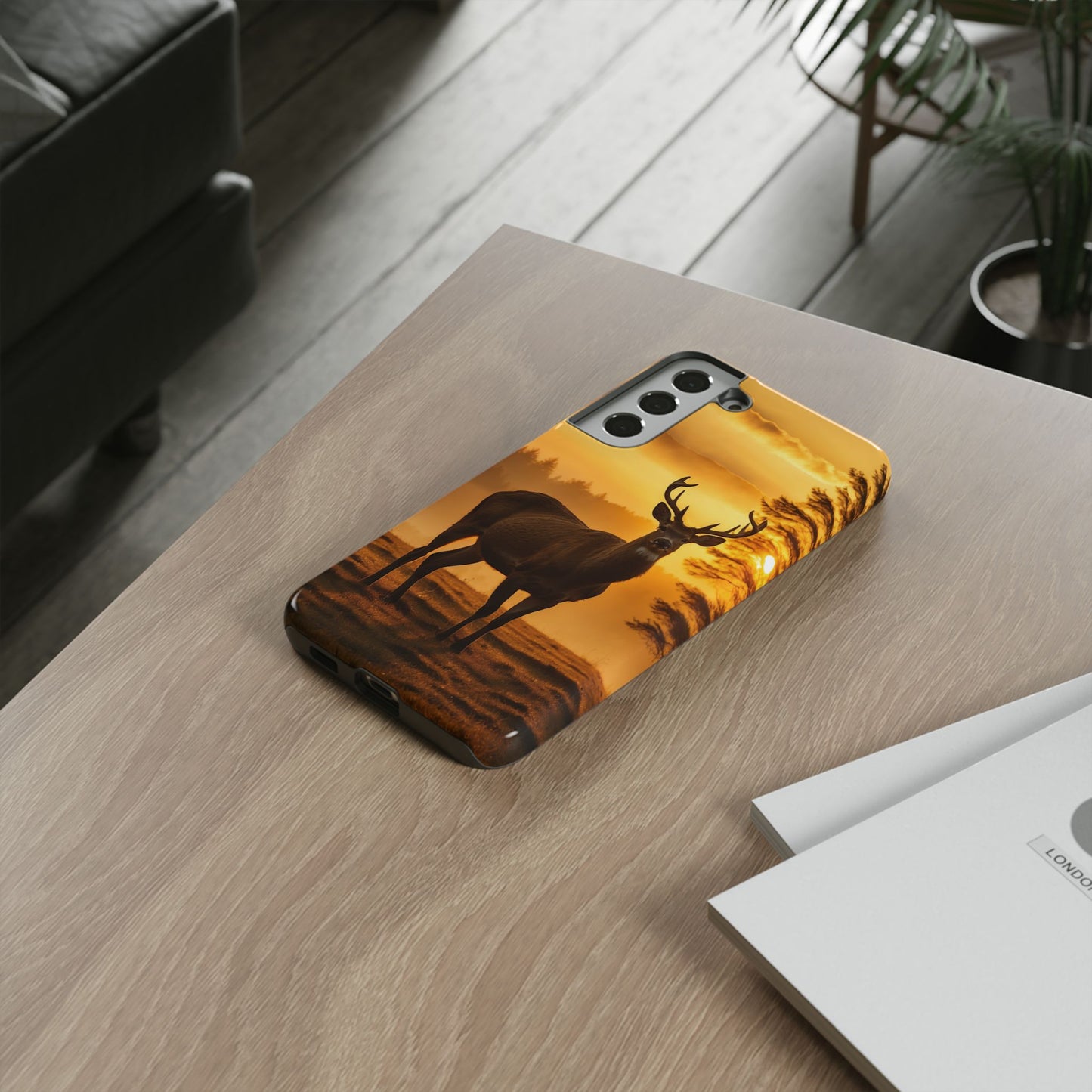 Sunset Majesty: Regal Stag – Samsung Galaxy Case