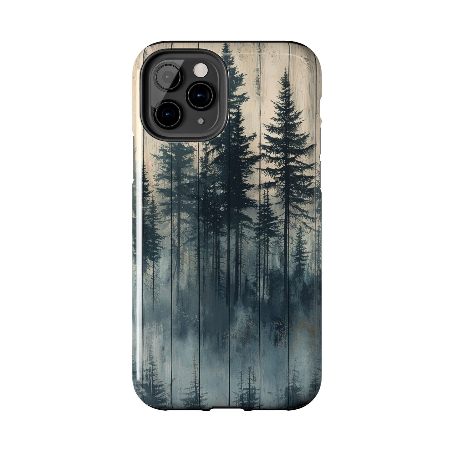 Misty Forest iPhone Case - Rustic Nature-Inspired Protective Cover