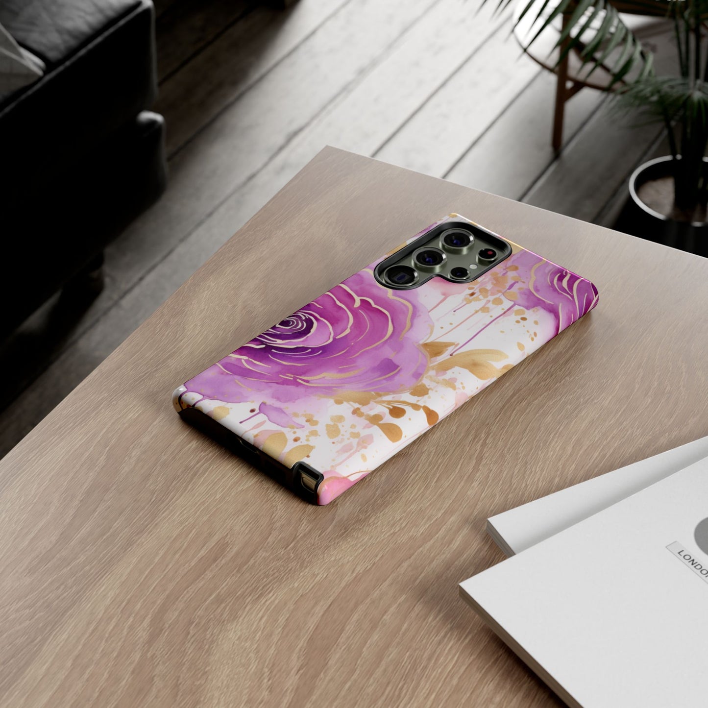 Radiant Purple & Gold Floral - Samsung Galaxy Series Case
