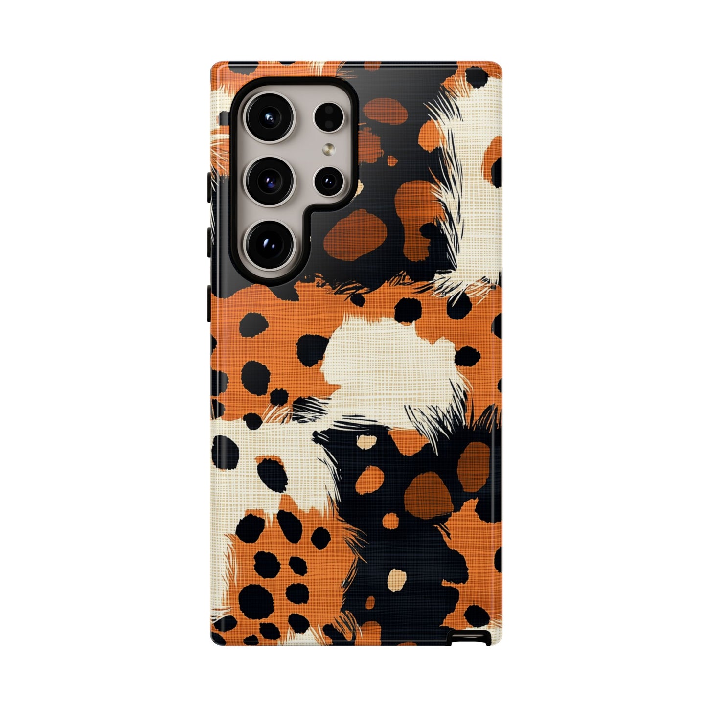 Cheetah Plaid Samsung Case – Brown & Black Pattern