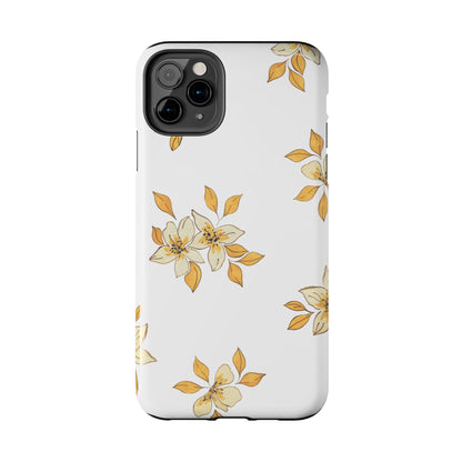 Delicate Yellow Blossom iPhone Case – Minimalist Floral Design with Matte Finish