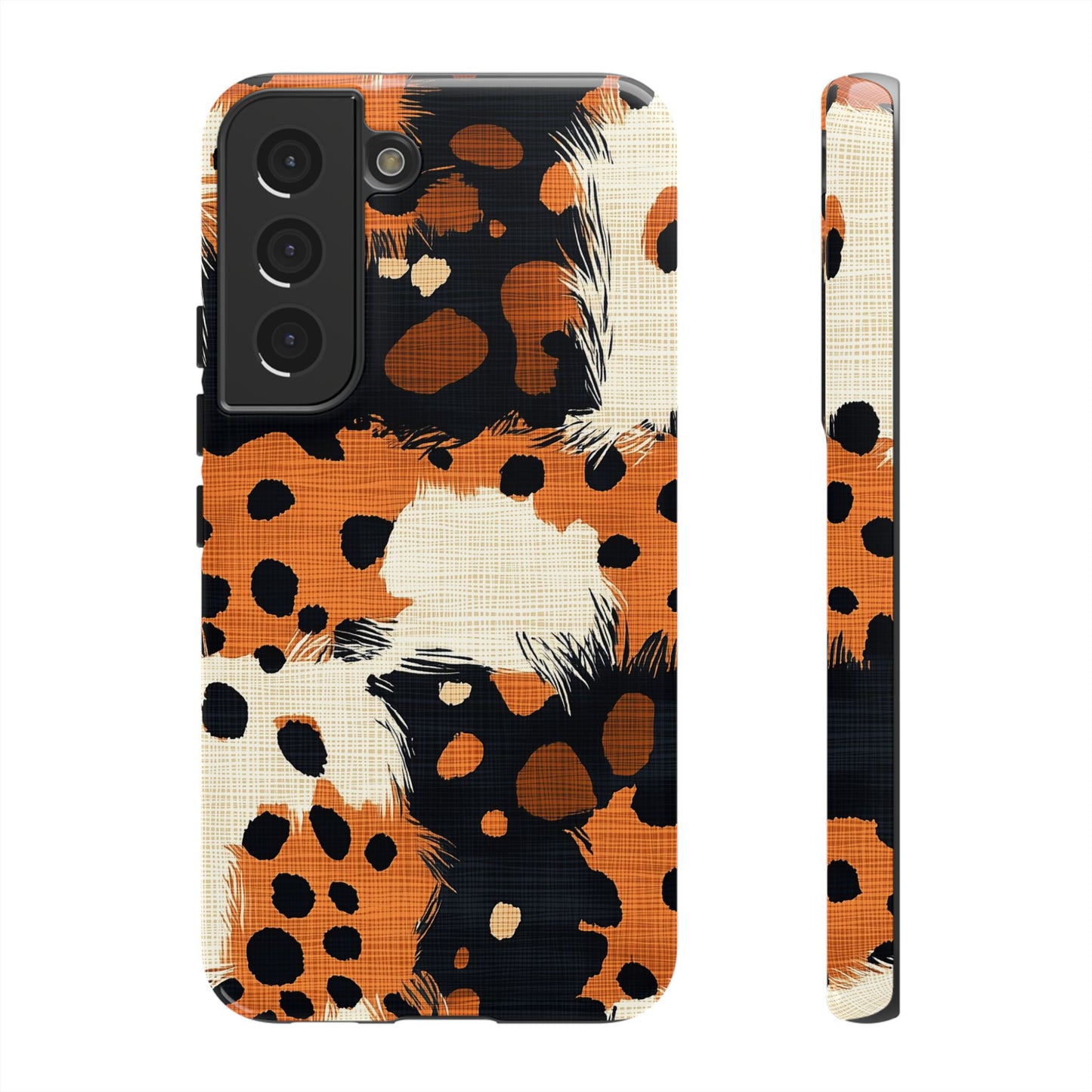 Cheetah Plaid Samsung Case – Brown & Black Pattern