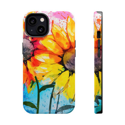 Bold Watercolor Sunflowers - MagSafe iPhone Series Case