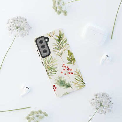 Winter Greenery & Berry Watercolor – Samsung Galaxy Series Case