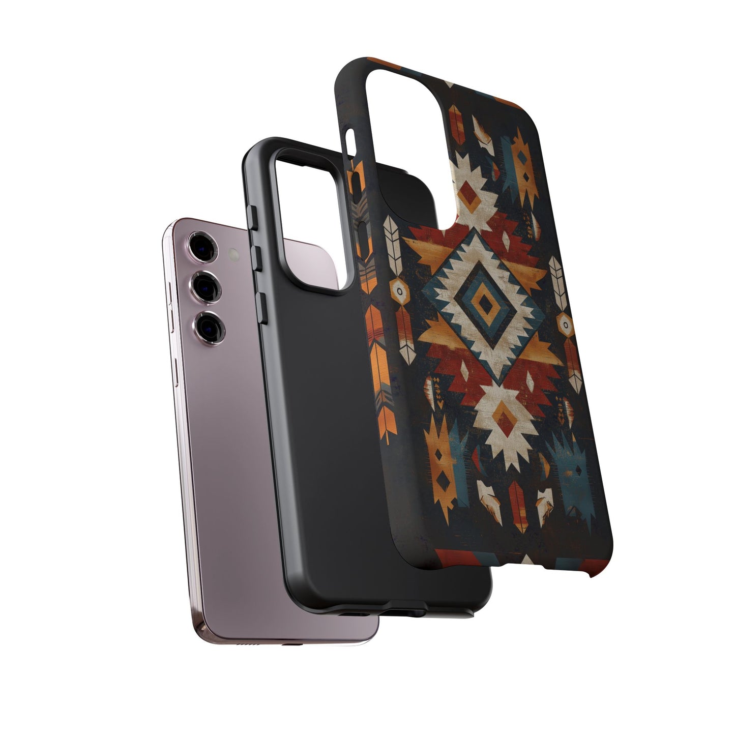 Southwestern Arrow & Diamond Tough Samsung Galaxy Case – Bold Tribal Design, Dual-Layer Protection