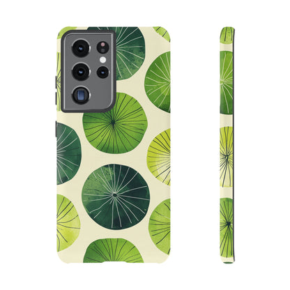 Watercolor Lily Pads Samsung Galaxy Case – Shockproof, Matte Finish, Dual-Layer Protection