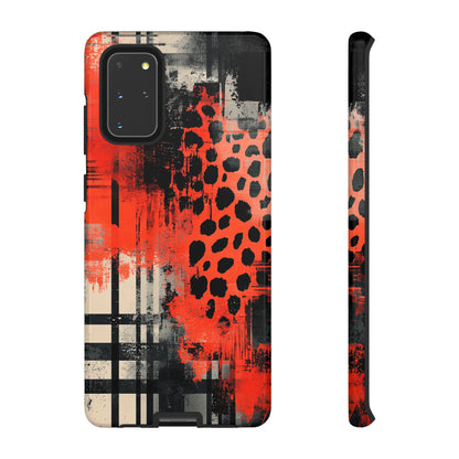 Cheetah Plaid Case – Red & Black Pattern