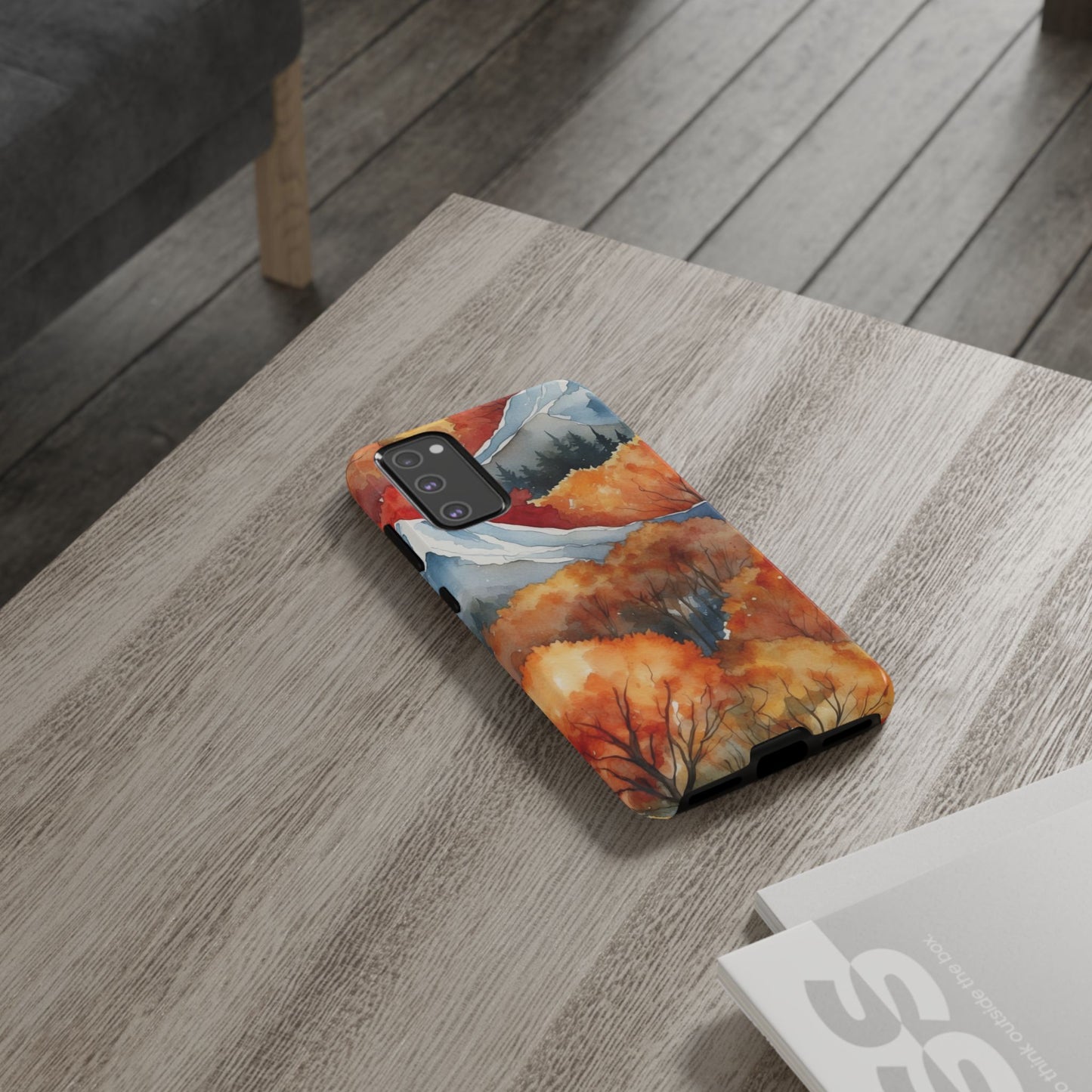 Autumn Mountain Forest Watercolor - Samsung Galaxy Case