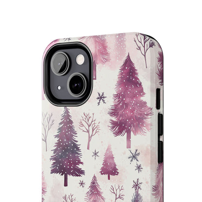 Winter Wonderland Purple Christmas Trees – iPhone Series Case