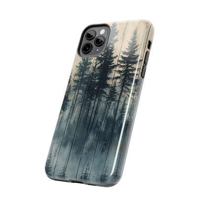 Misty Forest iPhone Case - Rustic Nature-Inspired Protective Cover