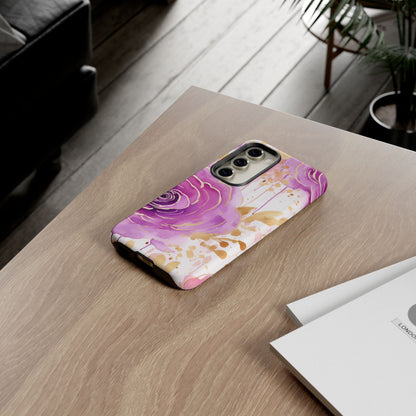 Radiant Purple & Gold Floral - Samsung Galaxy Series Case