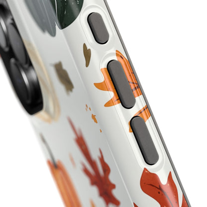 Autumn Pumpkin MagSafe iPhone Case – Fall Leaves and Harvest Design