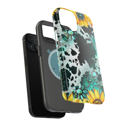 Boho Turquoise Sunflower Lace - MagSafe iPhone Series Case