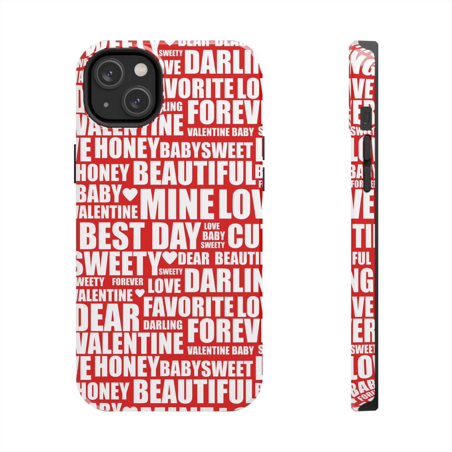 Valentine's Love Typography iPhone Case