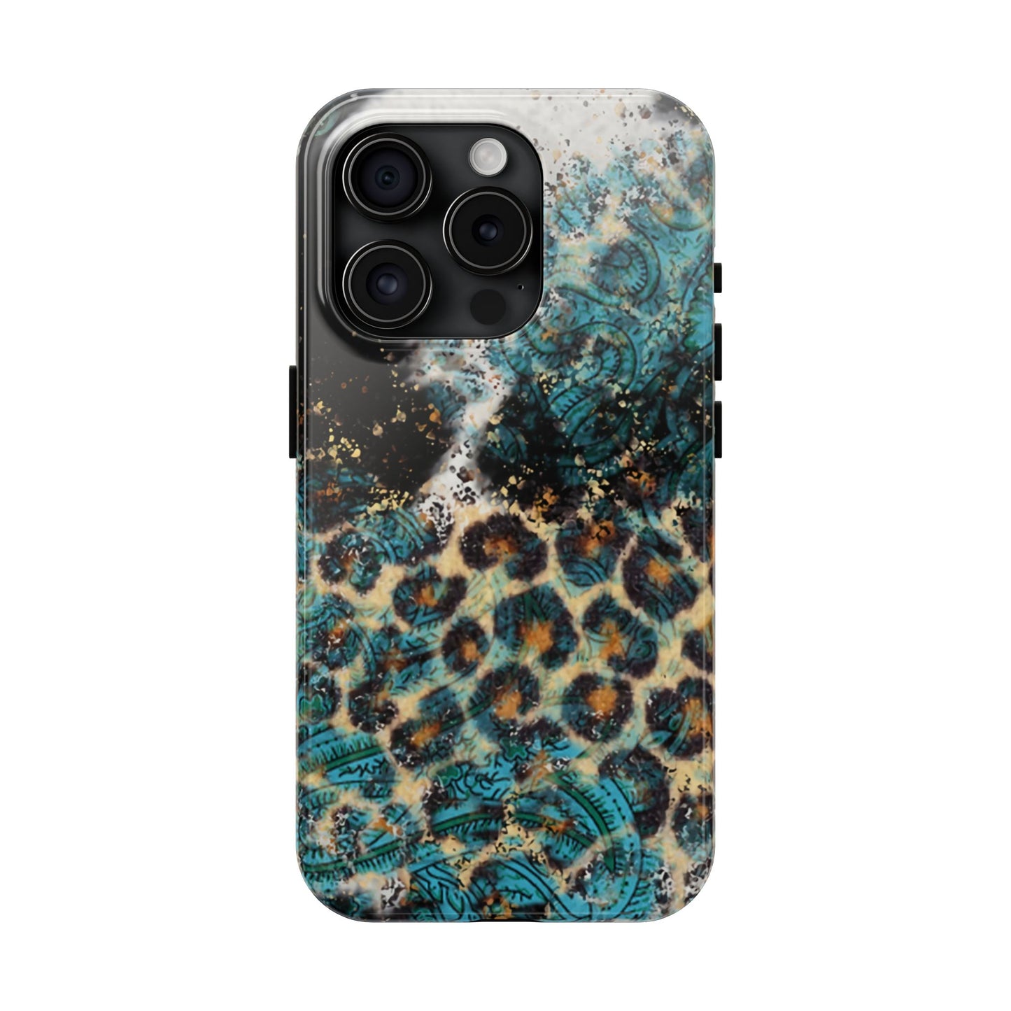 Turquoise Paisley Cowhide Leopard - iPhone Series Case