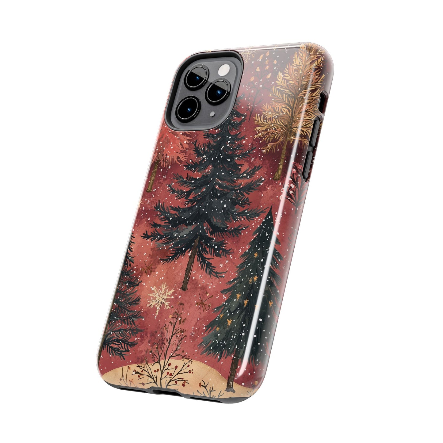 Rustic Red Winter Forest - iPhone Series Case