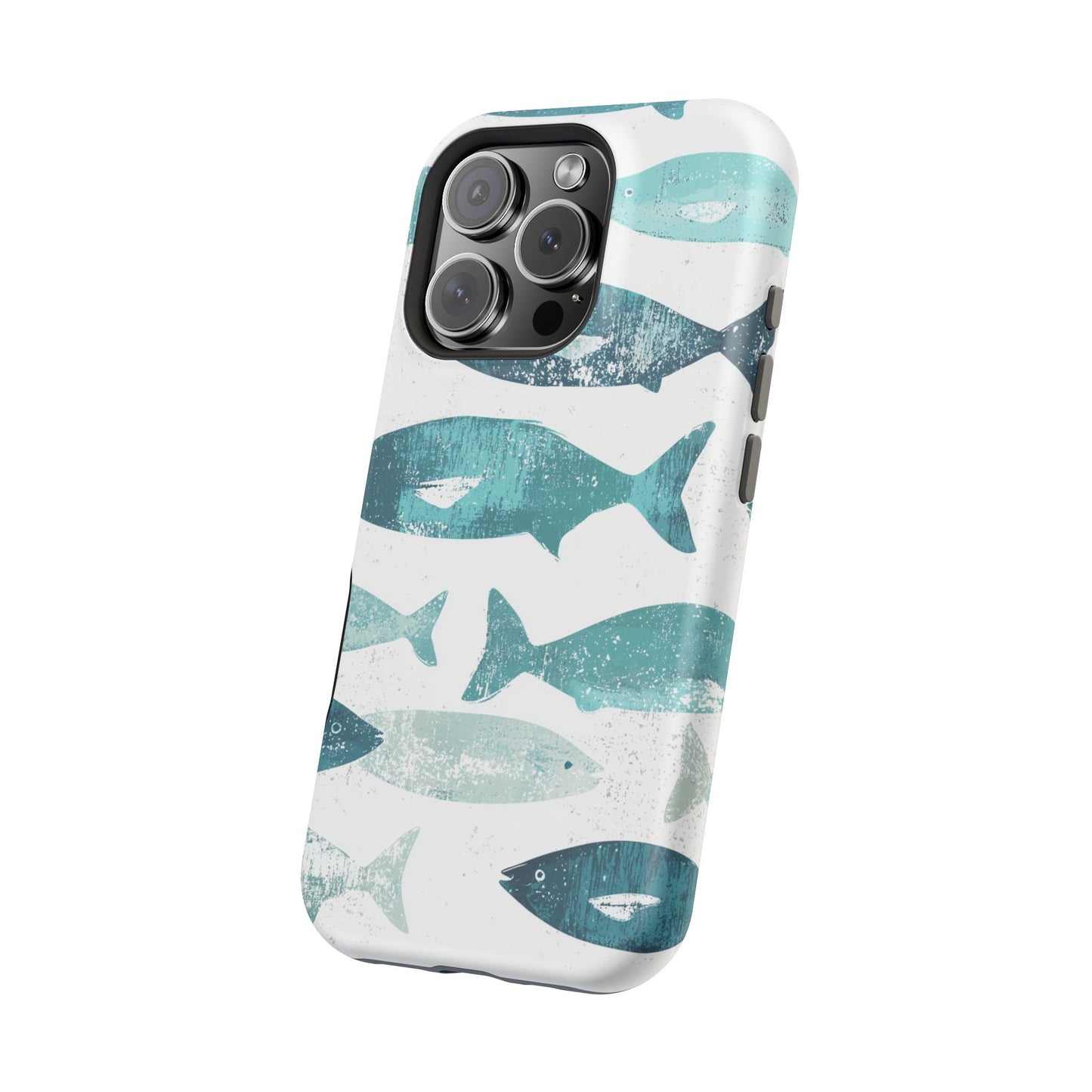 Vintage Blue Fish Print - MagSafe iPhone Series Case