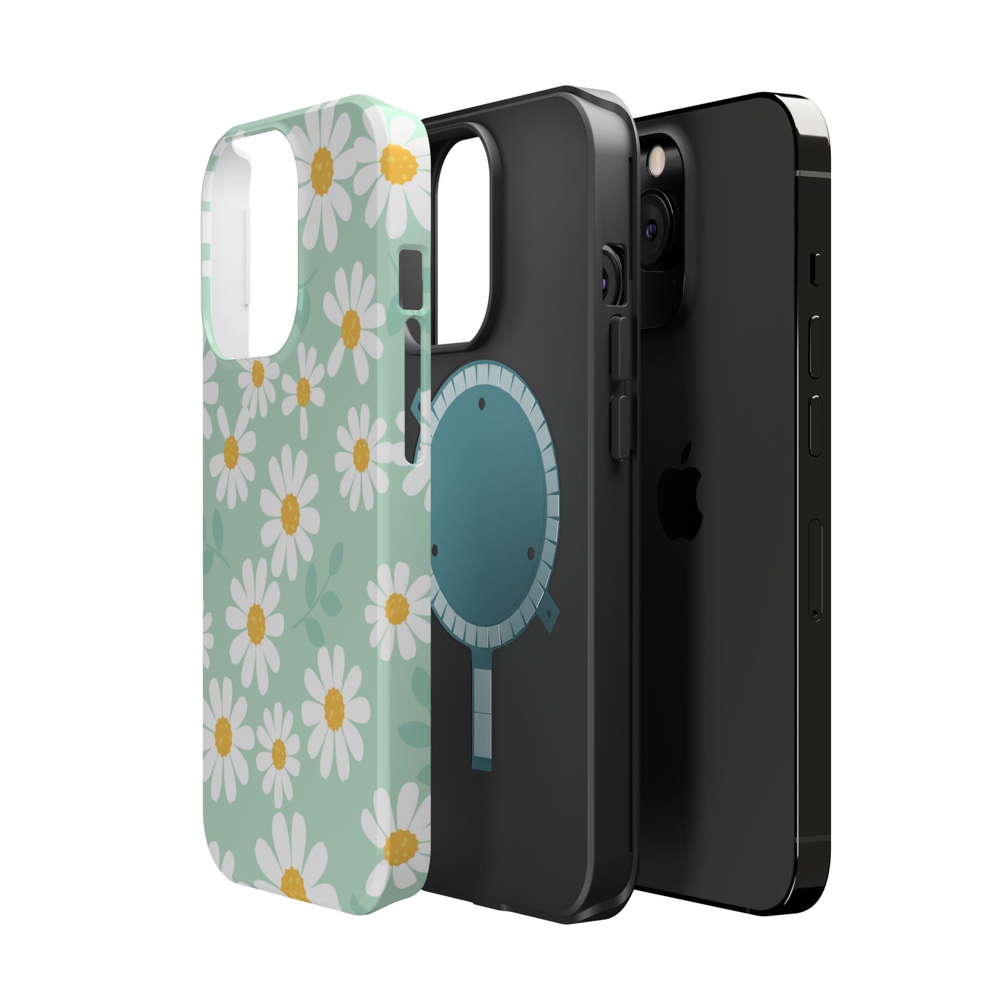 Charming Daisy Floral Tough MagSafe iPhone Case – Spring Pastel Design, Shockproof & Slim