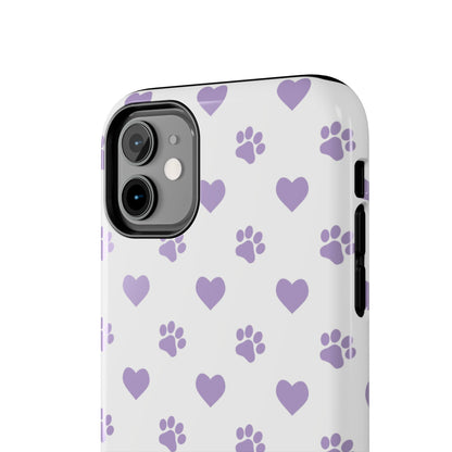 Paw Prints & Hearts – Cute and Durable iPhone Case for Animal Lovers