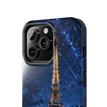 iPhone Case - Eiffel Tower Under Starlit Sky Design