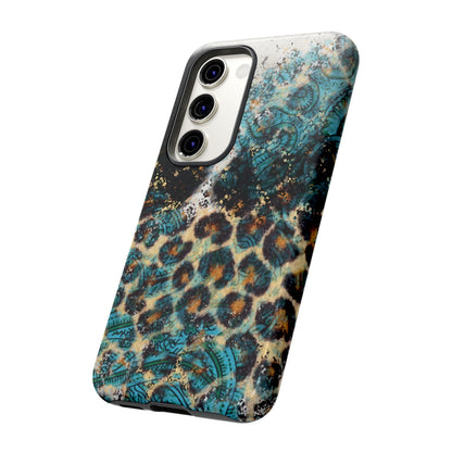 Turquoise Paisley Cowhide Leopard - Samsung Galaxy Series Case