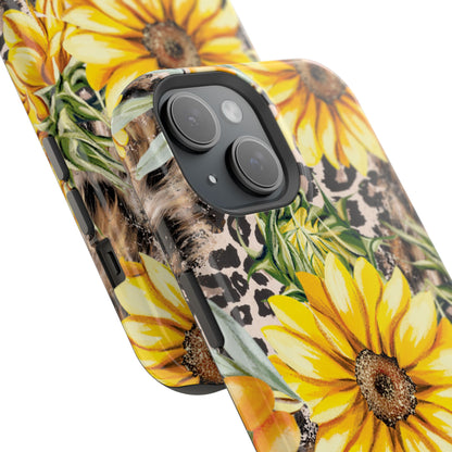 Leopard Sunflower Chic - MagSafe  iPhone Series Case