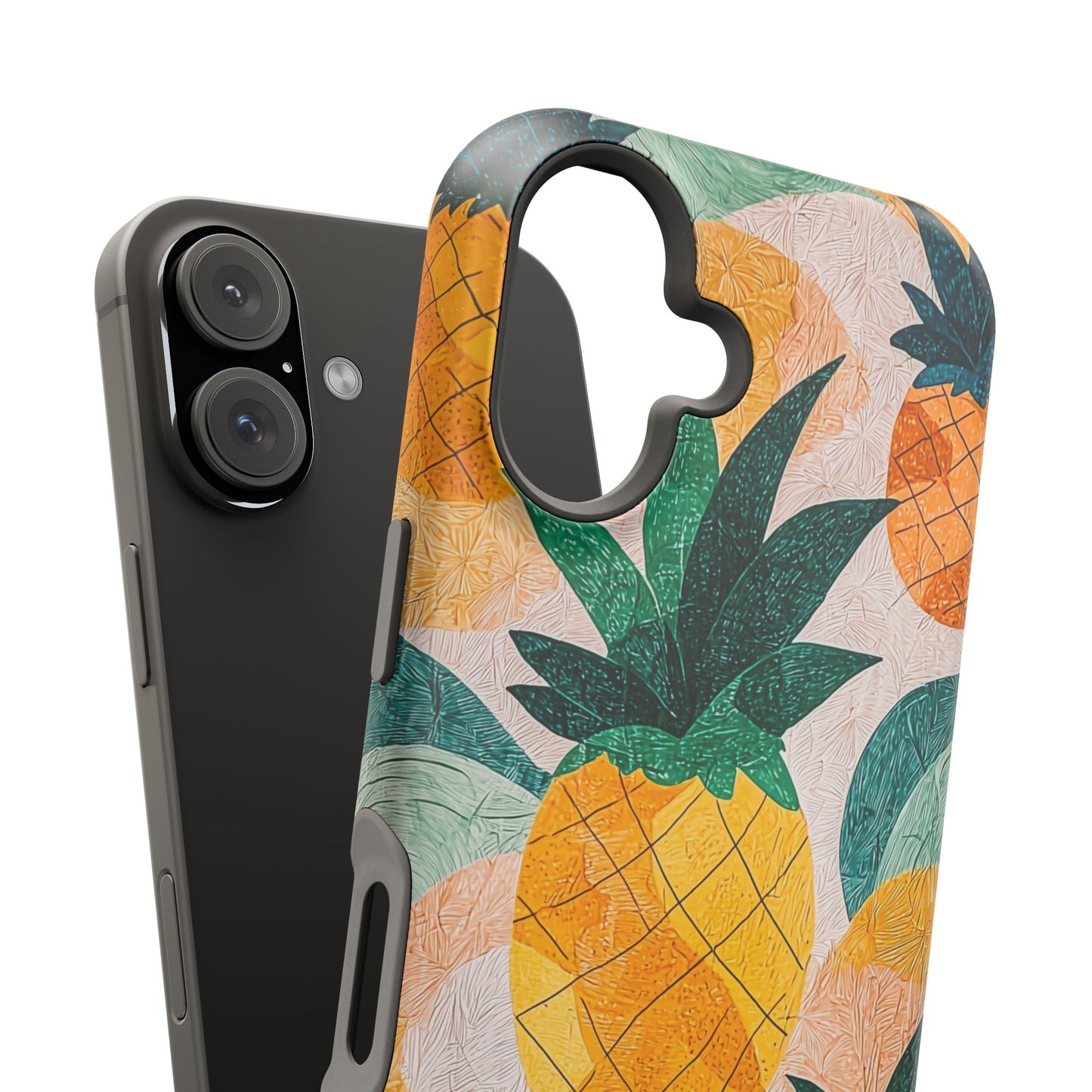 Tropical Pineapple MagSafe iPhone Case – Vibrant Fruit Design, Tough Dual-Layer Protection