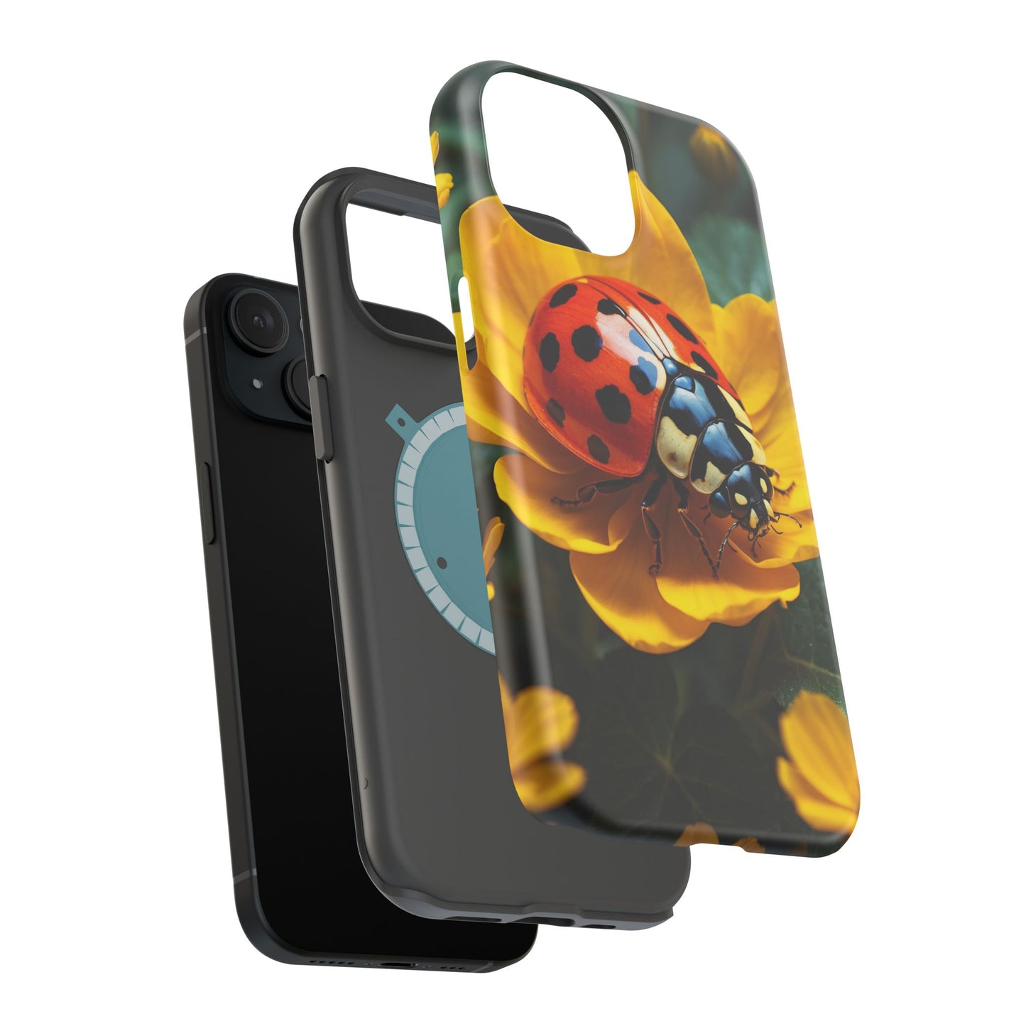 Yellow Blossoms with Bug Accent - MagSafe iPhone Case